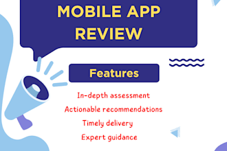 review your website, mobile apps and propose improvements