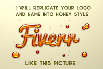 photoshop text effect for honey style