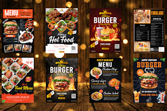 food menu design, restaurant menu design, food flyer