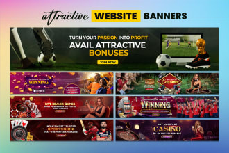 create web banner designs, and product banners for you
