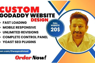 create professional godaddy website design or redesign