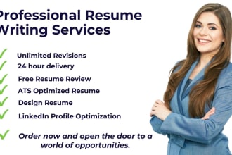 write professional ats resume, CV, cover letter and linkedin