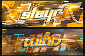 design social media header with high quality designs 3d