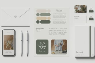 create a minimalistic brand identity and style guides