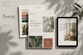 create a minimalistic brand identity and style guides