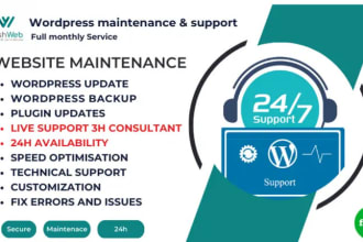 provide maintenance and support for your wordpress website