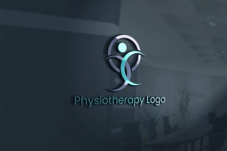 design physiotherapy clinic, spine and physiotherapist logo