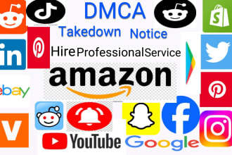 send dmca takedown notice to delete copyright infringing,over all internet
