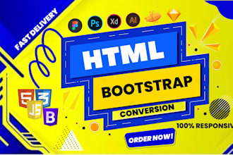 do frontend using HTML CSS bootstrap and react