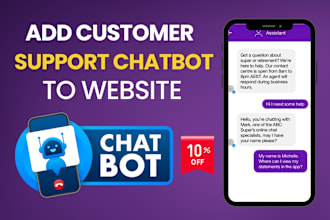 add a custom chatbot for your custom website or wordpress website, chat support