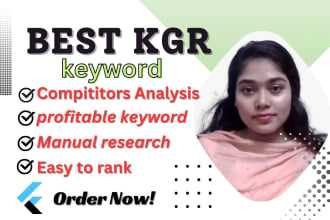 do best kgr keyword research and SEO for first ranking