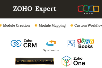 setup, automate, sync, and customize your zoho CRM, inventory, books