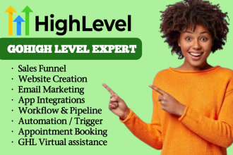 do gohighlevel funnel, ghl virtual assistant, gohigh level website, landing page