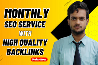 do complete monthly SEO service for website ranking