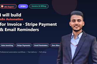 build n8n automation for invoice stripe payment billing and email reminder
