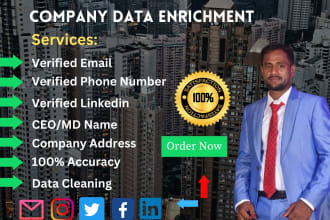 do company data enrichment and email finding