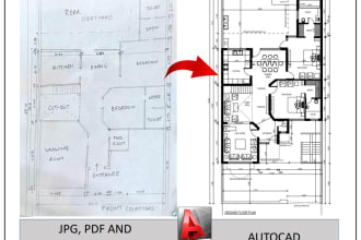 convert pdf to autocad and redraw floor plan