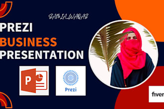 design modern pitch deck powerpoint presentation or prezi