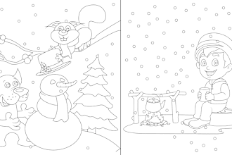 create colouring book pages and cover for commercial use