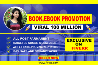 promote and viral your ebook, book, kindle book marketing on social media user