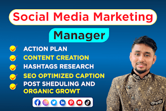 be your professional social media marketing manager and post scheduling