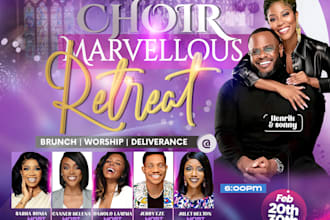 do a unique church postcard, or event flyer in 3hrs