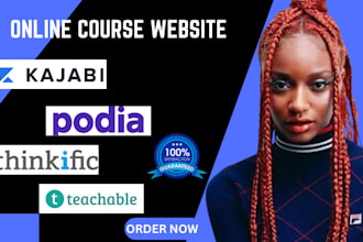 kajabi website design, kajabi sales funnel, thinkific, teachable, podia website