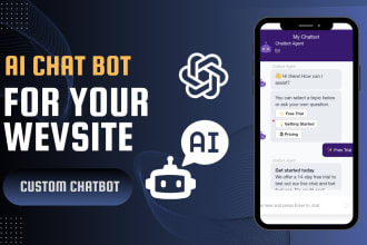 create ai chatbot, ai custom chatbot, or ai website ai chatbot for your website