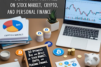 seo optimized articles and blogs on stock market, crypto and personal finance