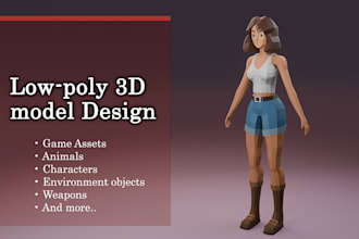 design low poly 3d models for your game