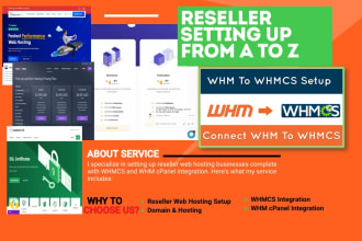 set up a complete web hosting and reseller business with whmcs or whm cpanel