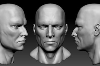 do 3d head model, 3d bust model, 3d toy model, action figure for prining