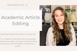 line edit a scientific manuscript or academic article