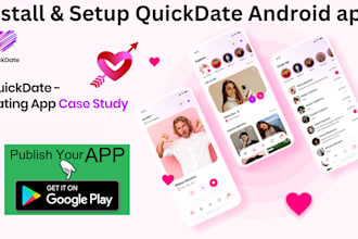 setup quickdate android app and fixed bugs