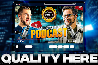create catchy podcast thumbnail for youtube fast