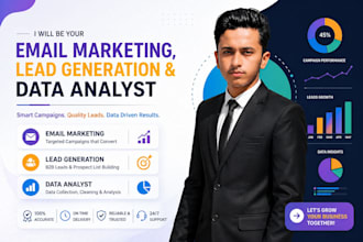 email marketing, lead generation and data analyst