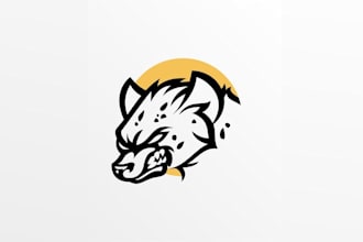 futuristic hyena personal branding logo