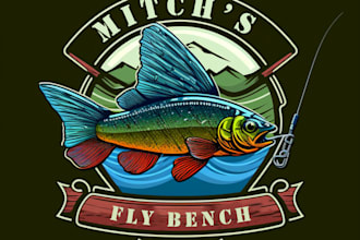 make wonderful attractive outdoor fish logo design
