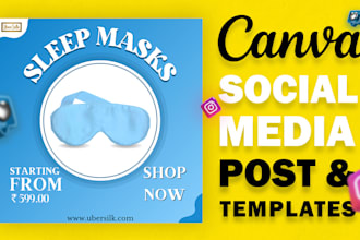 design interactive canva templates and canva social media post