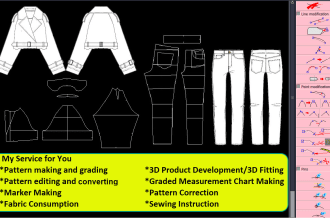 make sewing and pdf patterns and grade any garment pattern