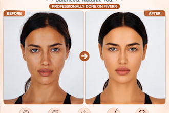 professionally retouch your face, skin, hair and makeup