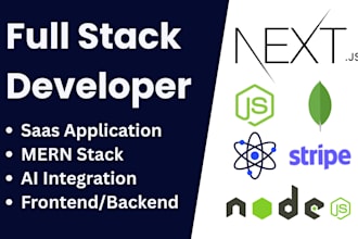 develop a full stack saas web application for you