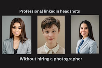create ai generated linkedin profile photo headshot and portraits