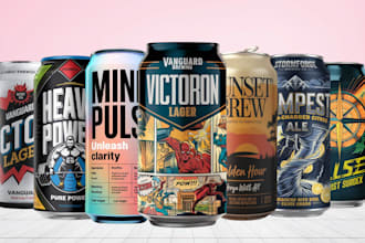 do label logo for can juice beverage soda energy drink seltzer wine gin beer tea