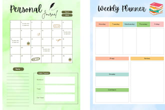 design minimalist planner, journal design, tracker for your business