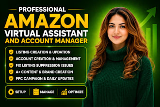 be your professional amazon fba virtual assistant VA SEO PPC account manager