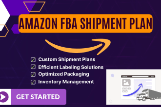create amazon fba shipments plan and manage inventory shipping label