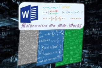 type mathematics in word and math type