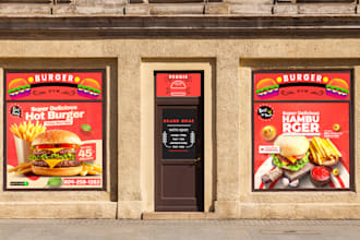 create eye catching shopfront, storefront and café front, vinyl design