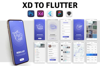 convert xd to flutter, figma to flutter, sketch to flutter, psd to flutter app